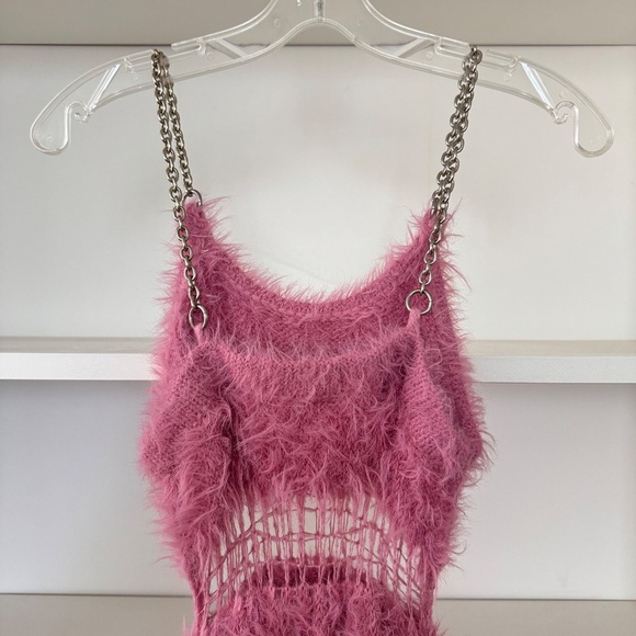 THE RAGGED PRIEST Hard Candy Pink Eyelash Maxi Dress - Picture 9 of 10